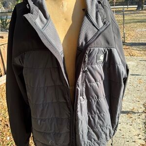 Carhartt Men's Two-Tone Black and Gray Puffer Jacket